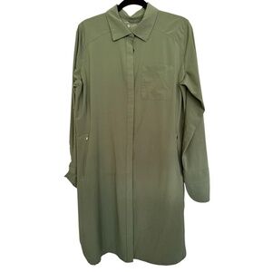 Olive Green, Long sleeve, SPF 50 Travel Dress, SZ L